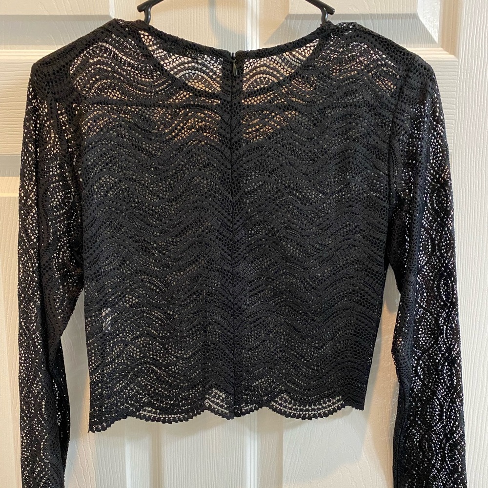 Black Lace Crop Top